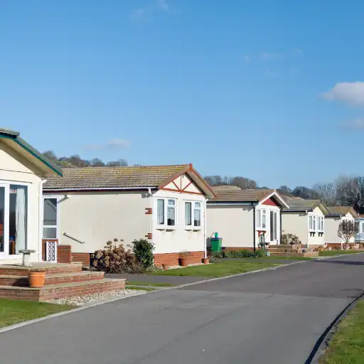 Row of park homes