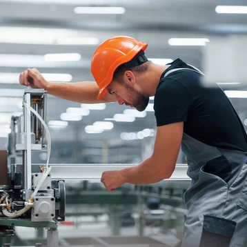 A manufacturer working on a new window