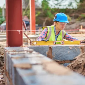 A Groundworker Working On Site