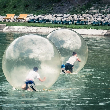 Two Kids Aqua Zorbing