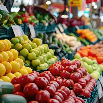 Fruit & veg at a market stall